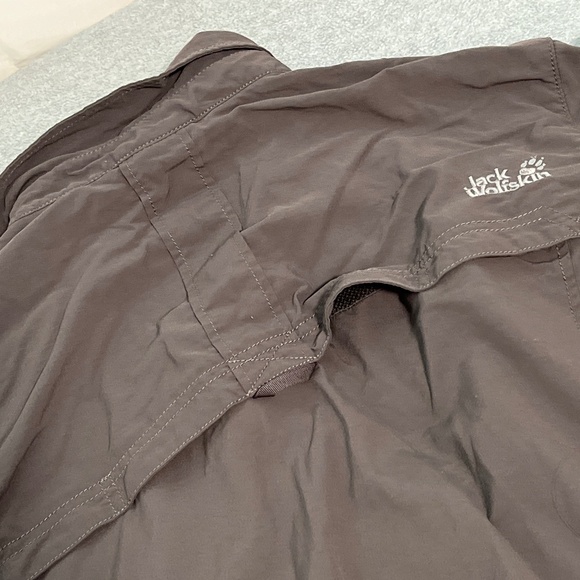 Jack Wolfskin Button Longsleeve Shirt Mens Large Outdoors Fishing Hiking UV - Picture 8 of 9